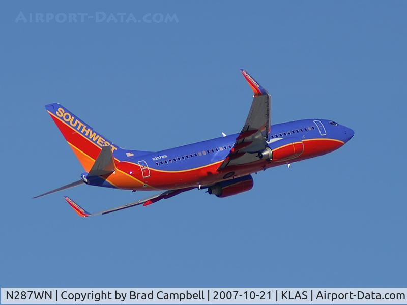 N287WN, 2007 Boeing 737-7H4 C/N 32537, Southwest Airlines / 2007 Boeing 737-7H4