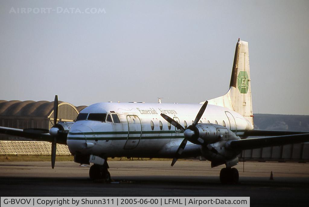 G-BVOV, 1980 Hawker Siddeley HS.748 Series 2A C/N 1777, Parked at the Cargo apron