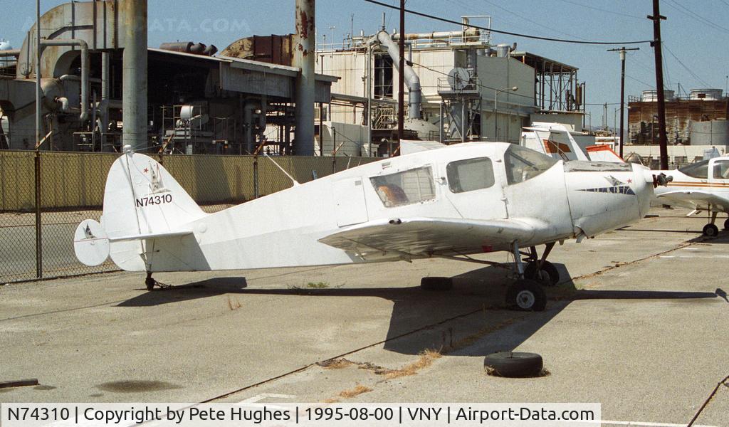 N74310, 1947 Bellanca 14-13-2 Cruisair Senior C/N 1423, N74310 Bellanca 14-13-2 at Van Nuys