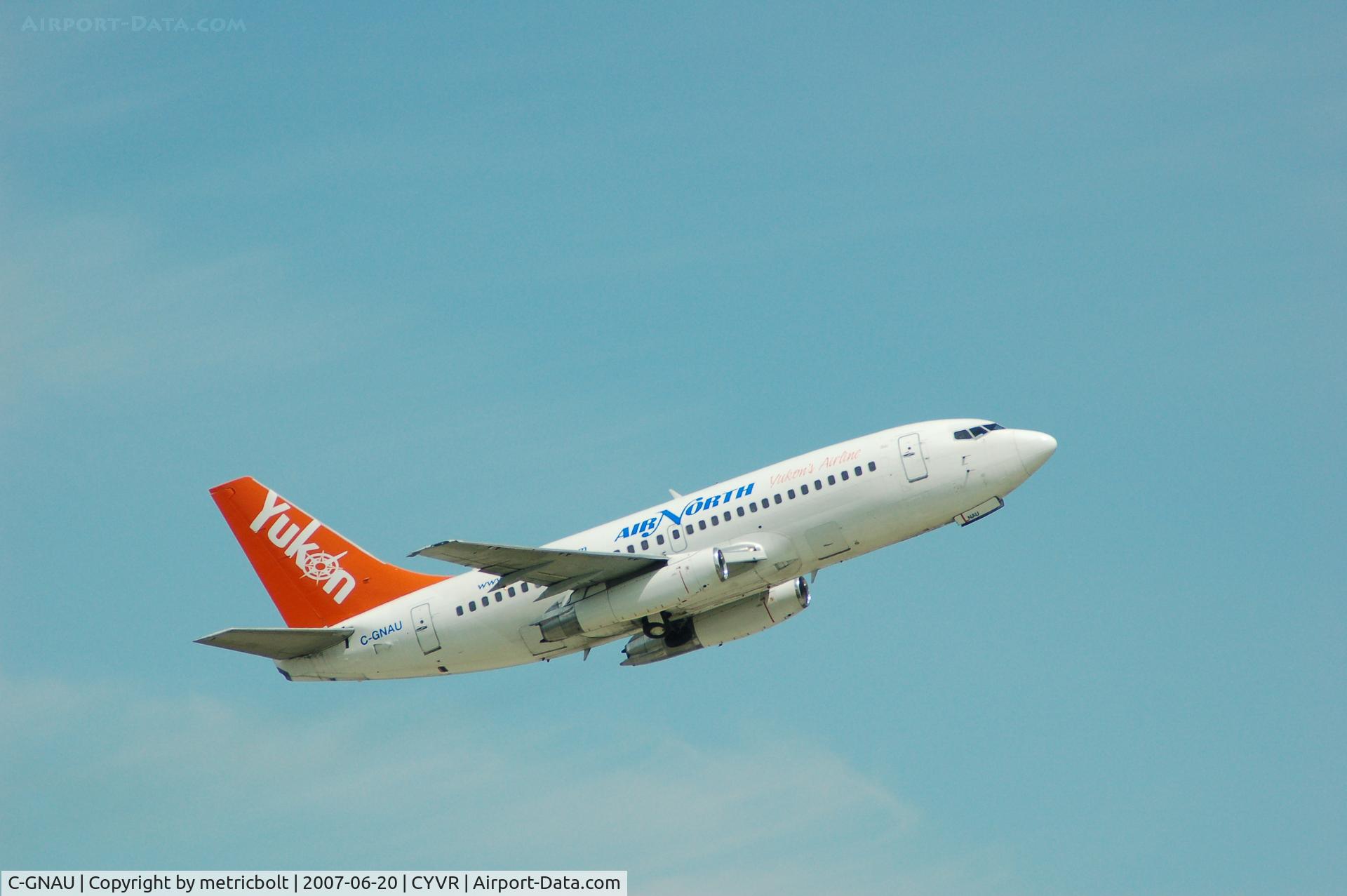 C-GNAU, 1979 Boeing 737-201 C/N 21817, departing YVR for Whitehorse