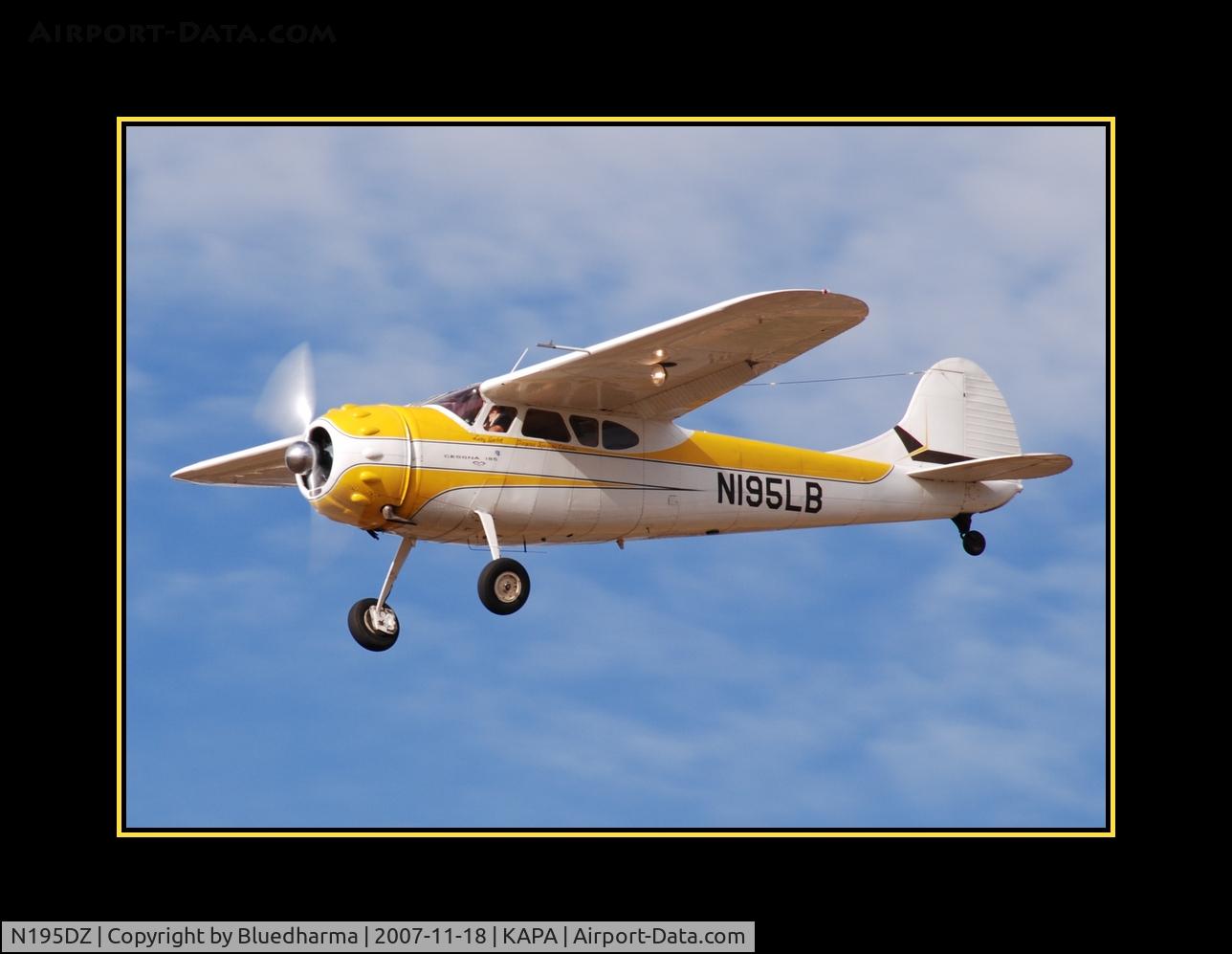 N195DZ, 1953 Cessna 195B Businessliner C/N 16077, Approach to 17L (was N195LB)
