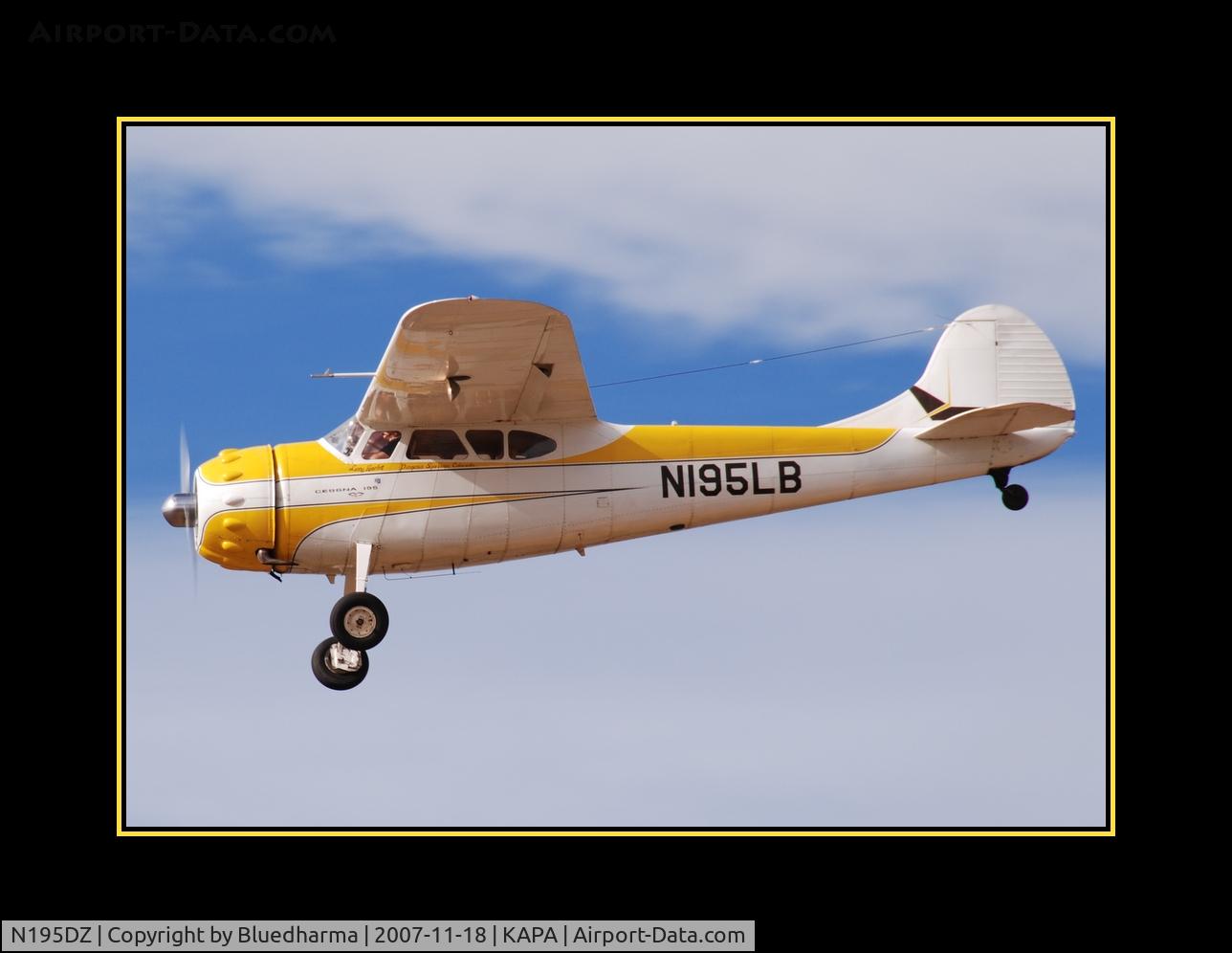 N195DZ, 1953 Cessna 195B Businessliner C/N 16077, Approach to 17L (was N195LB)