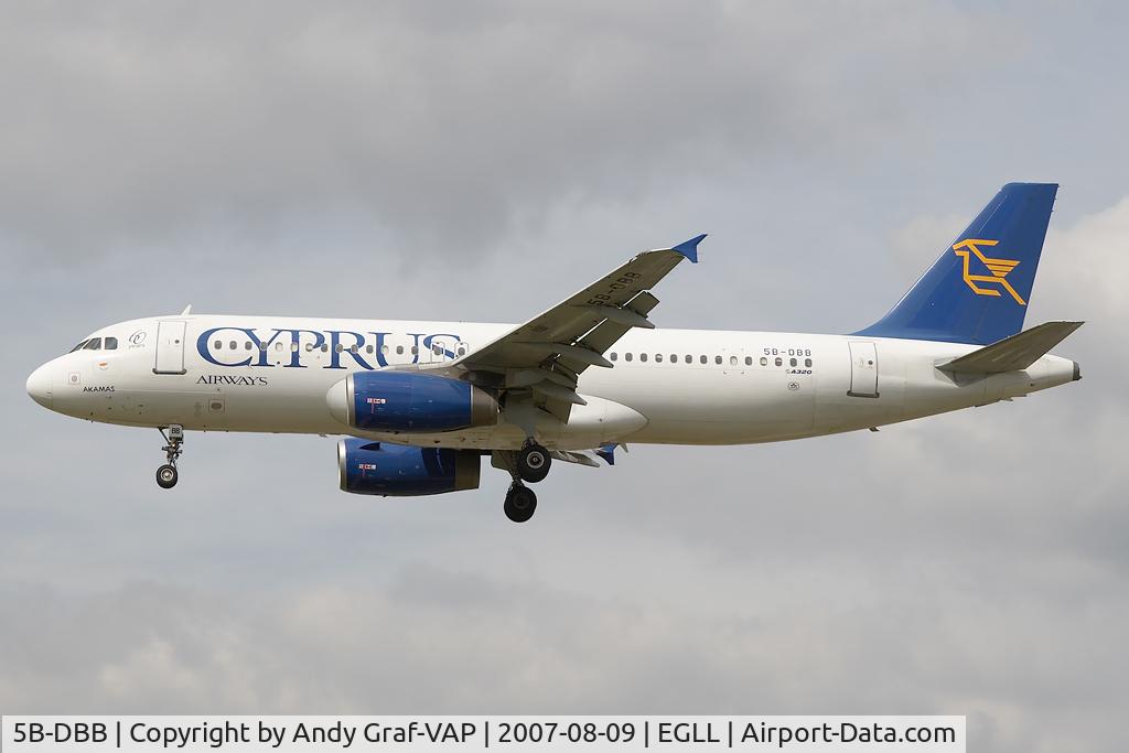 5B-DBB, 1991 Airbus A320-231 C/N 256, Cyprus Airways A320