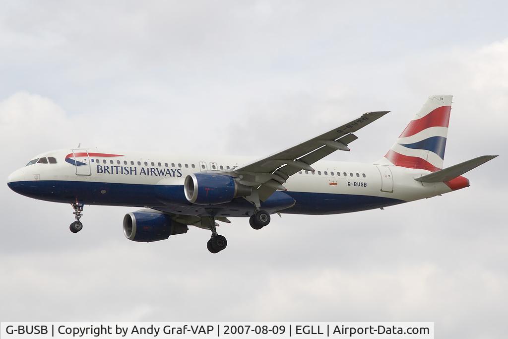 G-BUSB, 1987 Airbus A320-111 C/N 006, British Airways A320