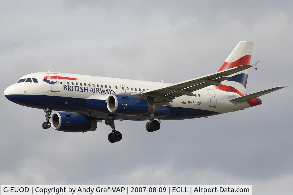 G-EUOD, 2001 Airbus A319-131 C/N 1558, British Airways A319
