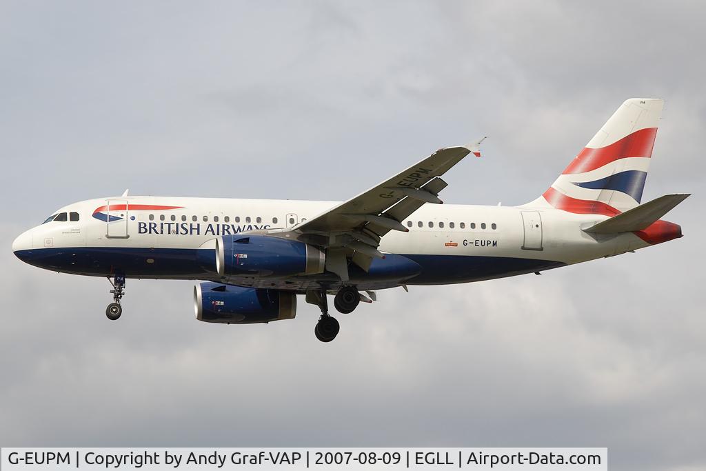 G-EUPM, 2000 Airbus A319-131 C/N 1258, British Airways A319