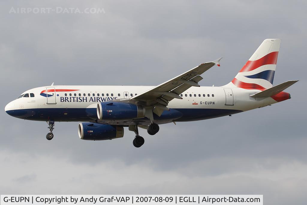 G-EUPN, 2000 Airbus A319-131 C/N 1261, British Airways A319