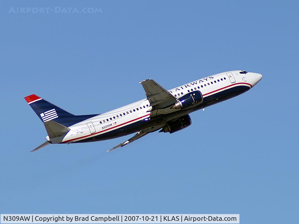 N309AW, 1990 Boeing 737-3G7 C/N 24711, US Airways / 1990 Boeing 737-3G7