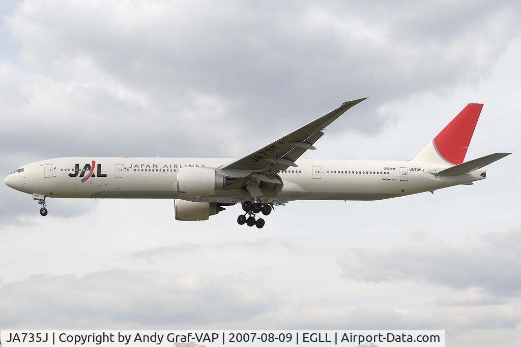 JA735J, 2006 Boeing 777-346/ER C/N 32434, JAL 777-300