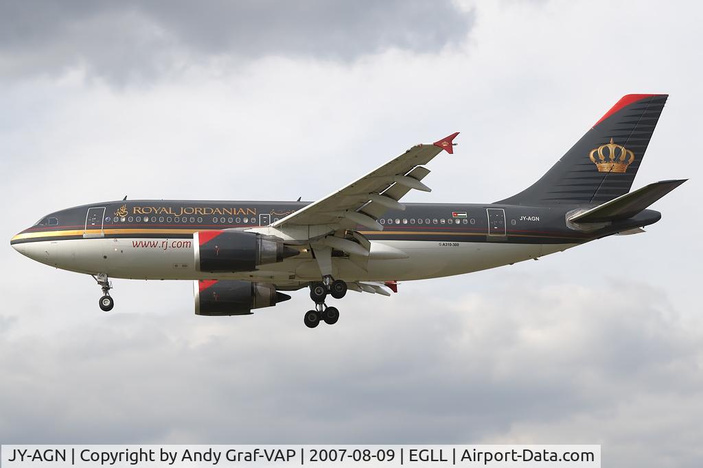 JY-AGN, 1989 Airbus A310-304 C/N 531, Royal Jordanian A310-300