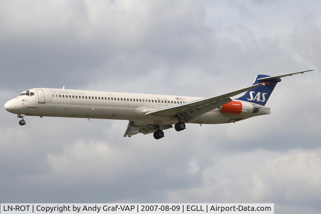 LN-ROT, 1986 McDonnell Douglas MD-82 (DC-9-82) C/N 49422, Scandinavian Airlines MD80