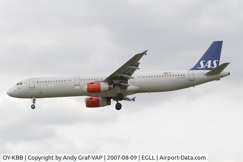 OY-KBB, 2001 Airbus A321-232 C/N 1642, Scandinavian Airlines A321