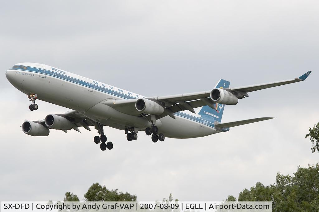 SX-DFD, 1999 Airbus A340-313 C/N 292, Olympic A340-300