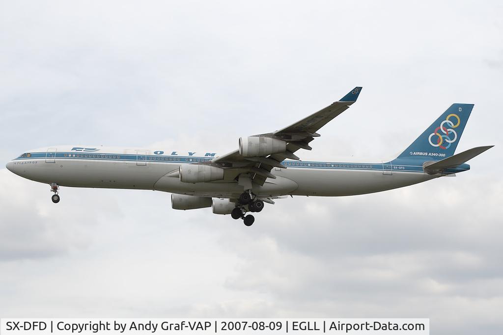 SX-DFD, 1999 Airbus A340-313 C/N 292, Olympic A340-300