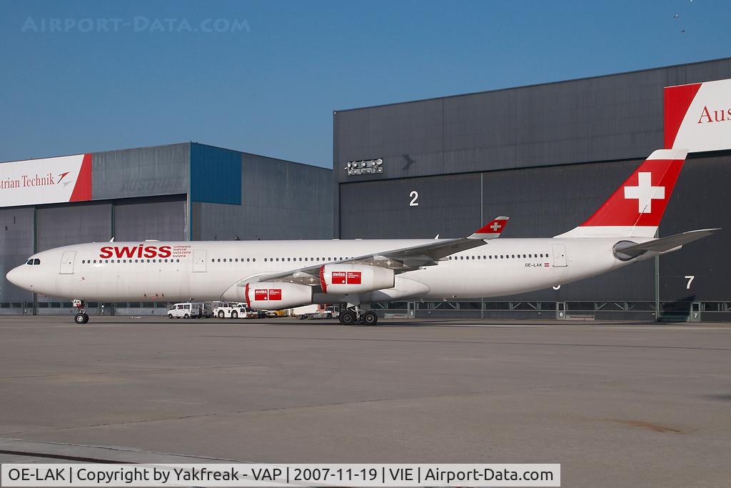 OE-LAK, 1997 Airbus A340-313 C/N 169, Swiss International Airbus 340-300