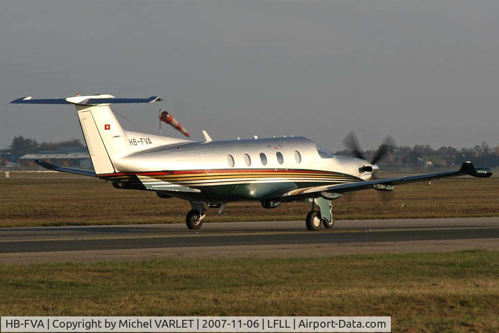HB-FVA, 2007 Pilatus PC-12/47 C/N 833, just landing