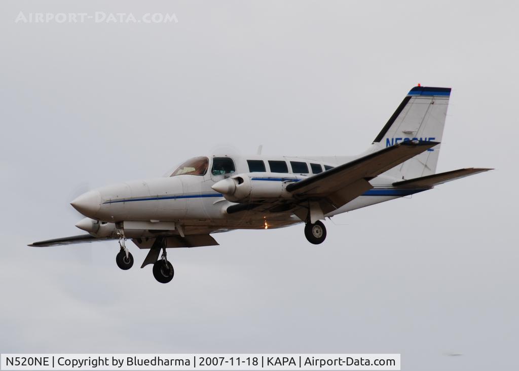 N520NE, 1985 Cessna 402C C/N 402C1014, Approach to 17L