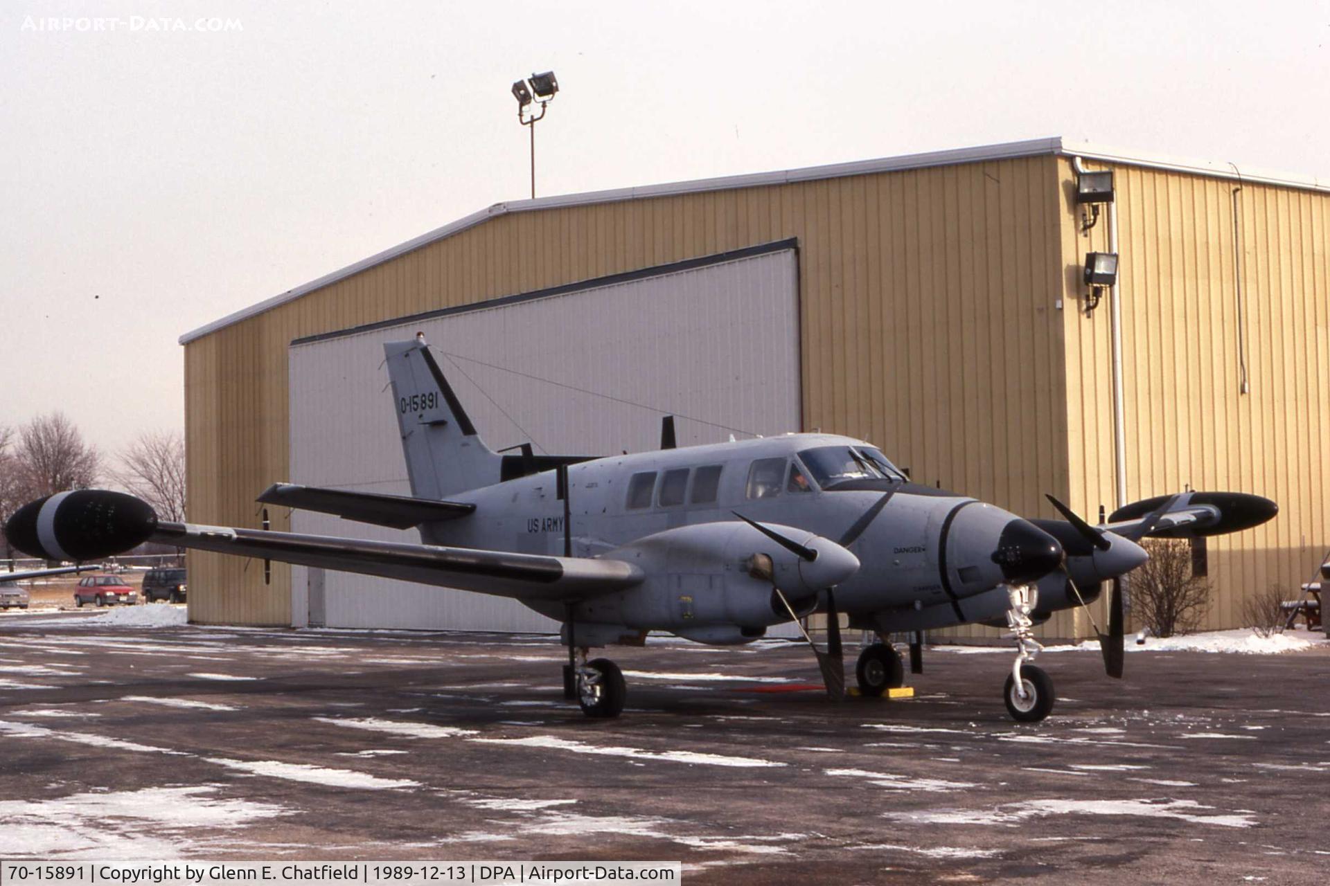 70-15891, 1971 Beech 65-A90-1 C/N LM-125, RU-21H 70-15891 when still active Army