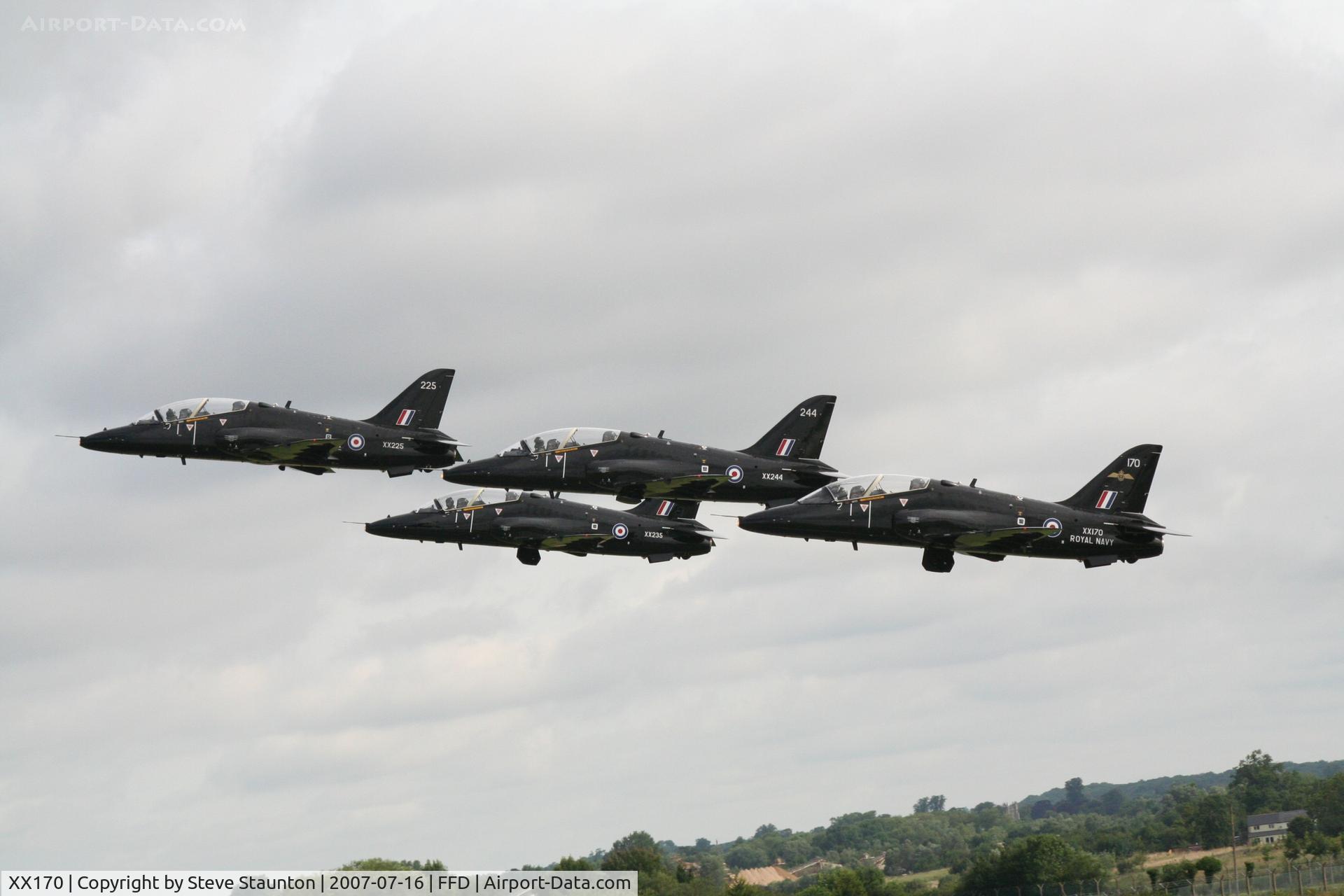 XX170, 1976 Hawker Siddeley Hawk T.1 C/N 017/312017, Royal International Air Tattoo 2007 (with XX225, XX235 & XX244)
