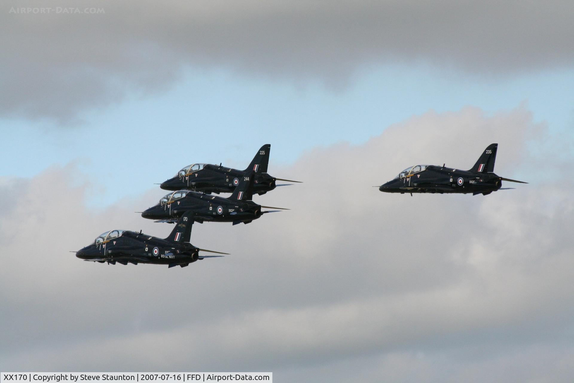 XX170, 1976 Hawker Siddeley Hawk T.1 C/N 017/312017, Royal International Air Tattoo 2007 (with XX225, XX235 & XX244)