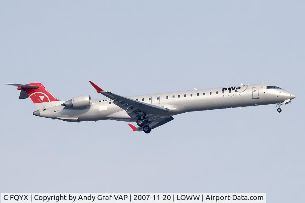C-FQYX, 2007 Bombardier CRJ-900ER (CL-600-2D24) C/N 15148, Northwest Airlink CRJ900