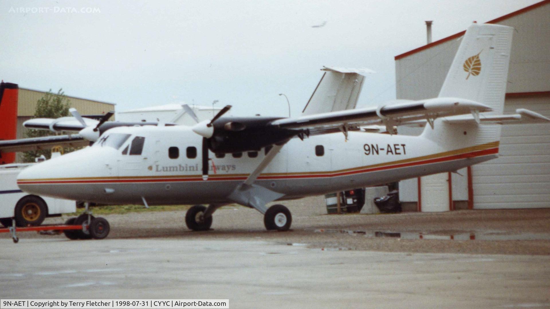 9N-AET, 1979 De Havilland Canada DHC-6-300 Twin Otter C/N 619, DHC6 Twin Otter (c/n 619) painted in Lumbini Airways Colours