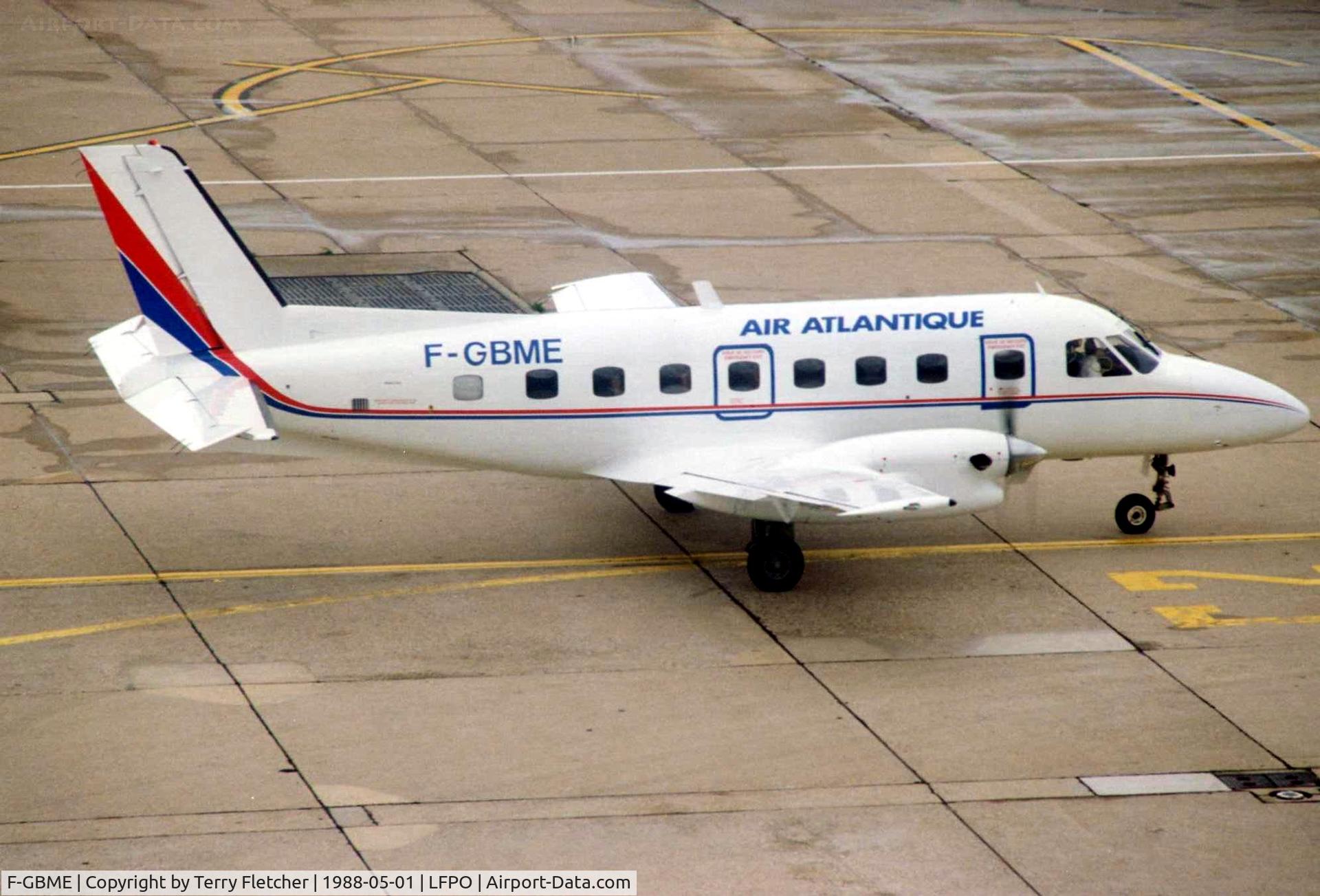 F-GBME, 1979 Embraer EMB-110P2 Bandeirante C/N 110209, Air Atlantigue Banderiante at Paris Orly in 1988