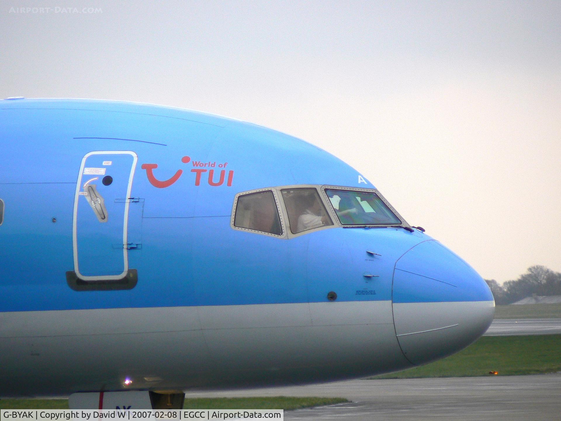 G-BYAK, 1993 Boeing 757-204 C/N 26267, Taxing out of Manchester.