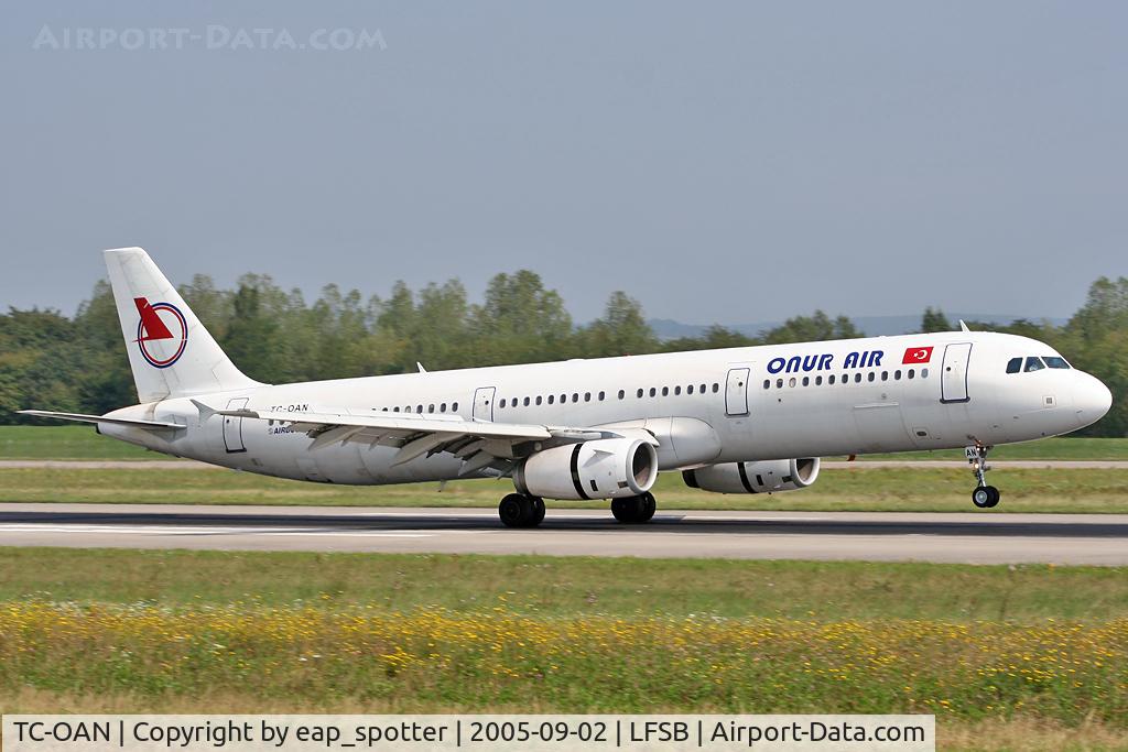 TC-OAN, 2001 Airbus A321-231 C/N 1421, landing rwy 16