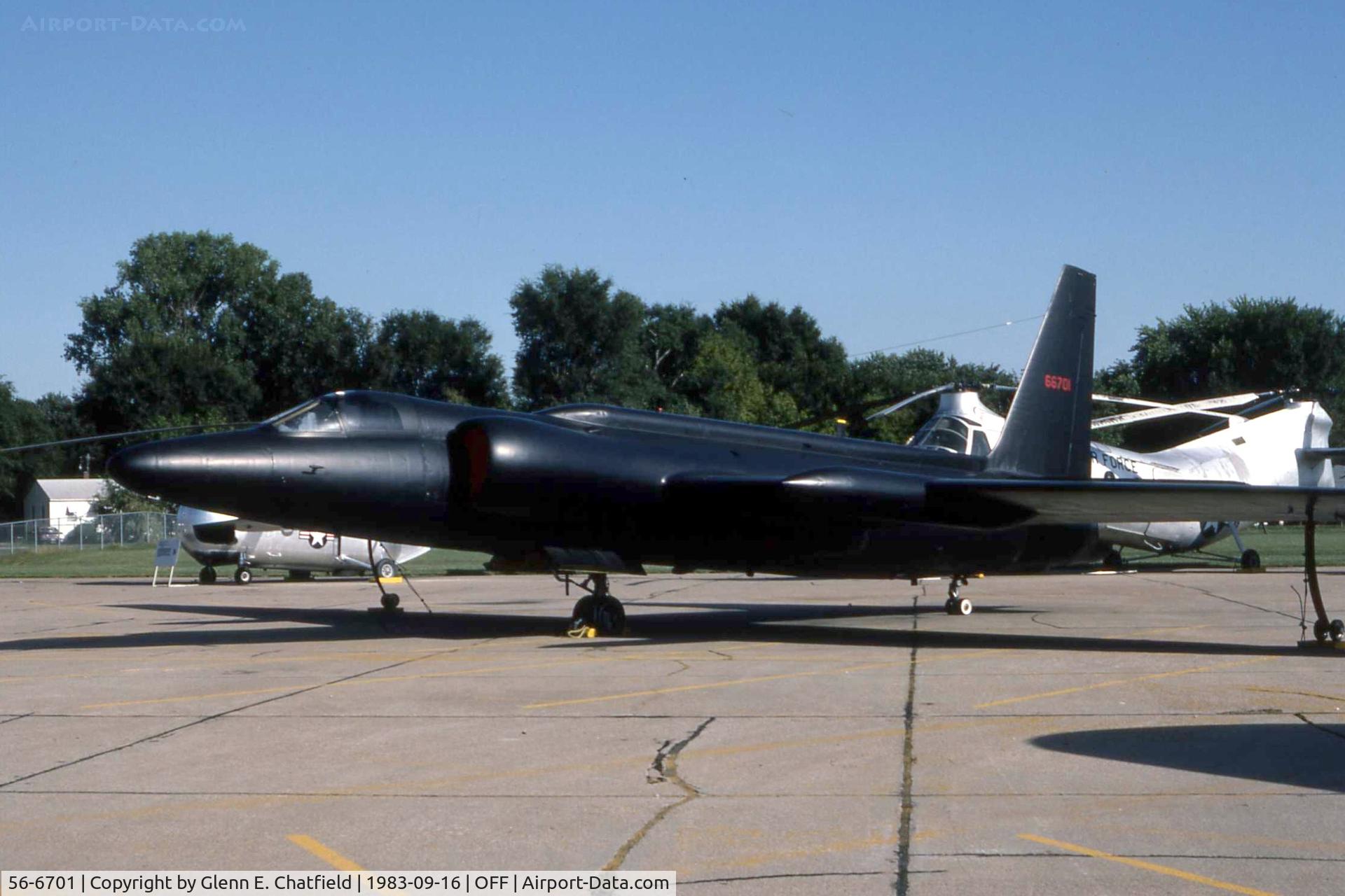 56-6701, 1956 Lockheed U-2B C/N 368, U-2B at the old Strategic Air Command Museum