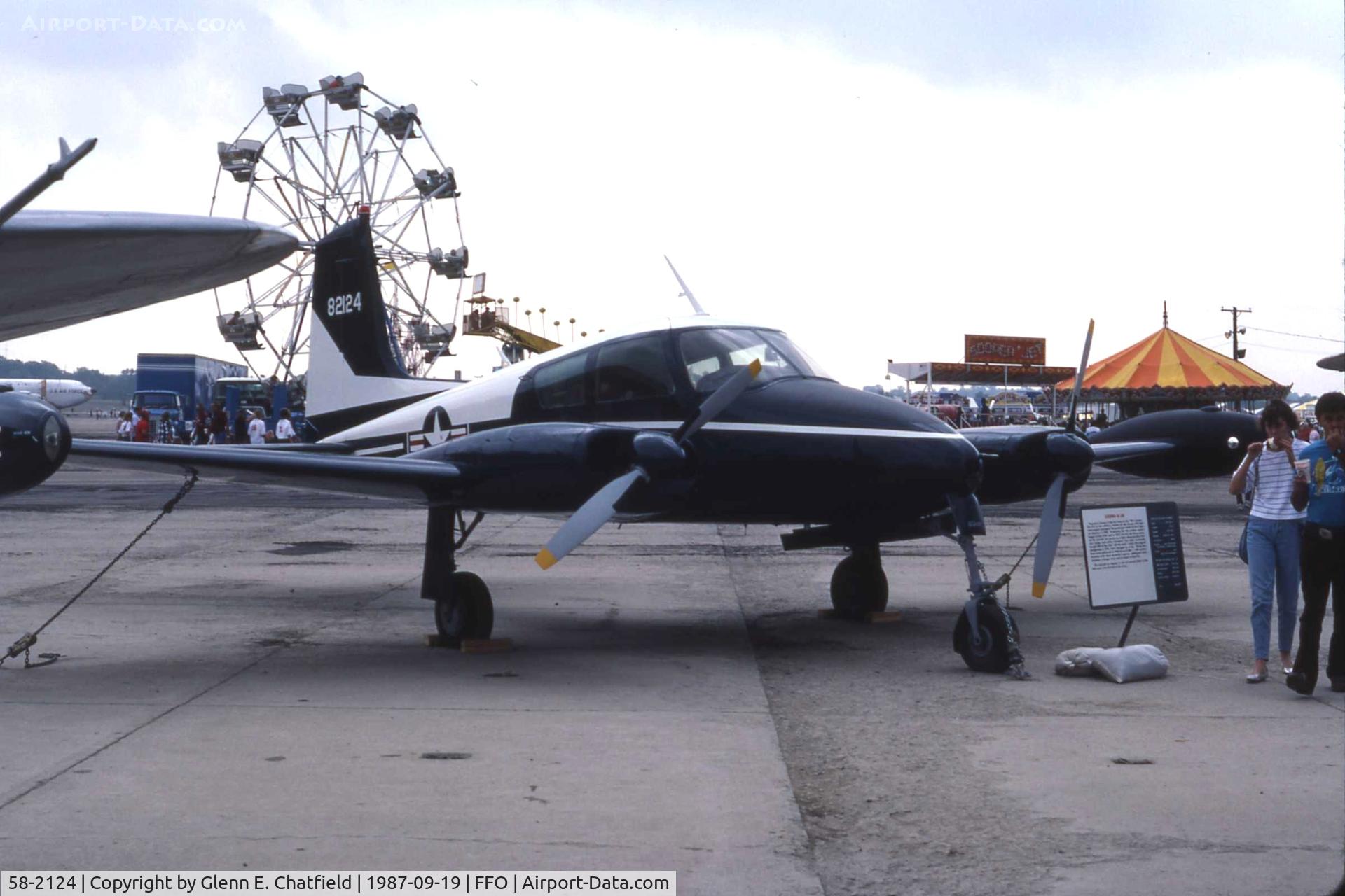 58-2124, 1958 Cessna U-3A Blue Canoe (310A) C/N 38098, U-3A at the National Museum of the U.S. Air Force