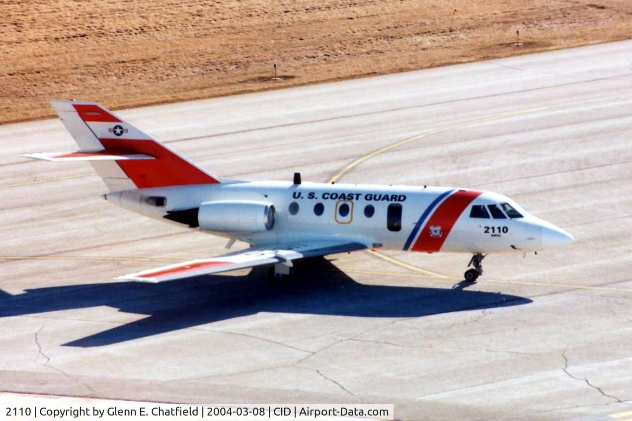 2110, 1979 Dassault HU-25A Guardian C/N 411, HU-25 taxiing by the control tower