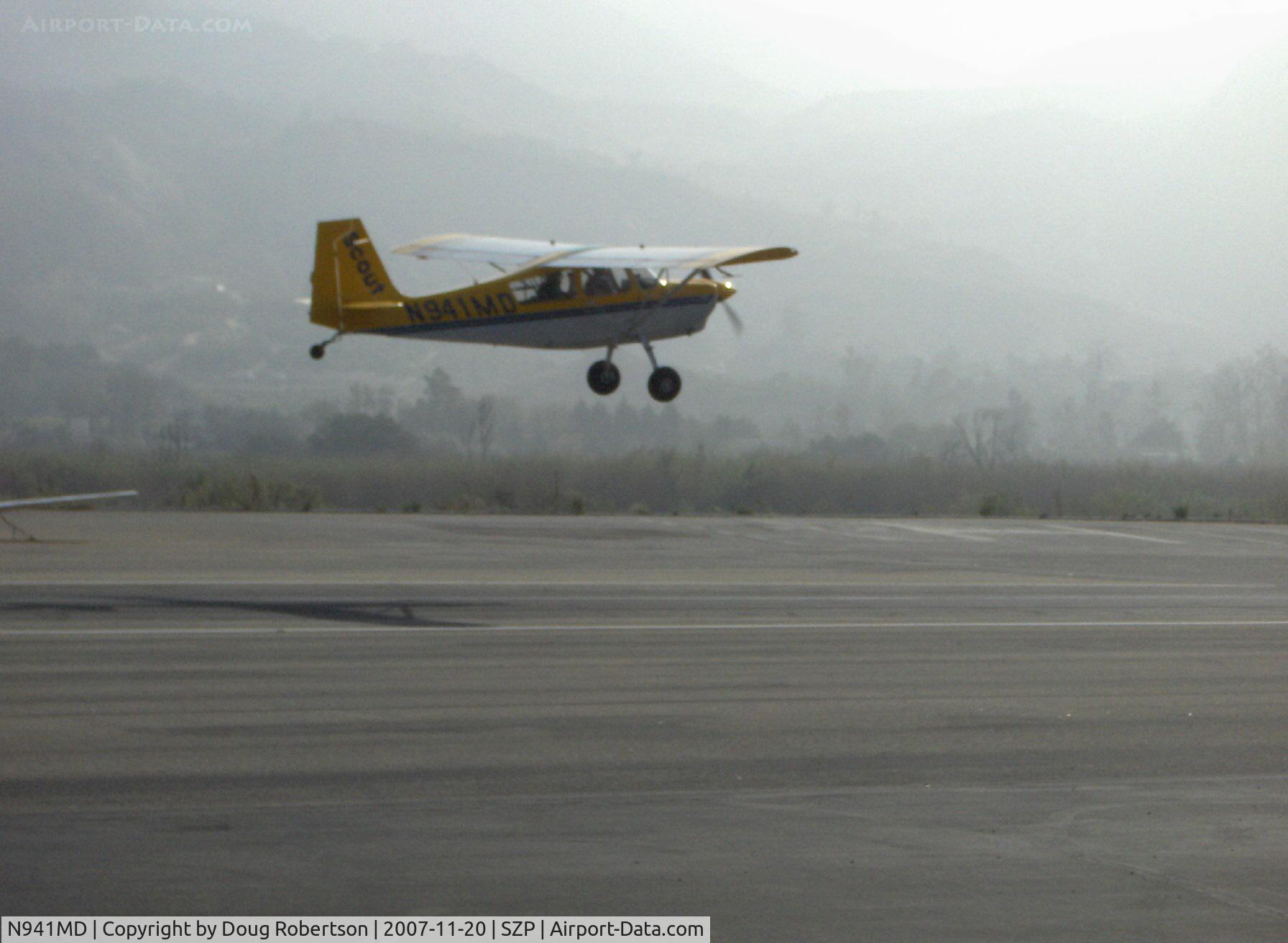 N941MD, 1996 American Champion 8GCBC Scout C/N 375-96, 1996 American Champion 8GCBC SCOUT, Lycoming O-360-E2C 180 Hp, wing spades, takeoff Rwy 22