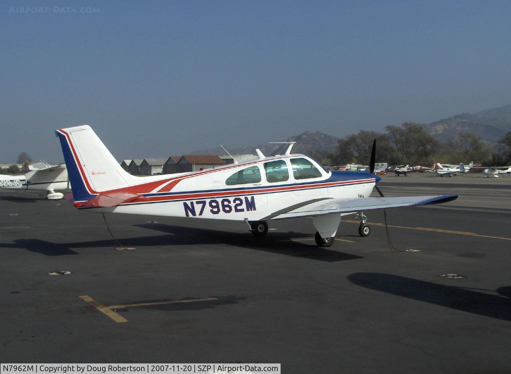 N7962M, 1966 Beech 35-C33A Debonair C/N CE-80, 1966 Beech 35-C33A DEBONAIR, Continental IO-520-B 285 Hp