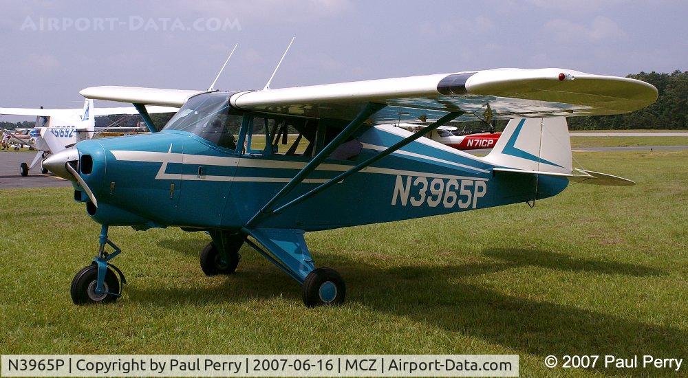 N3965P, 1956 Piper PA-22-150 C/N 22-3645, Nice color combination