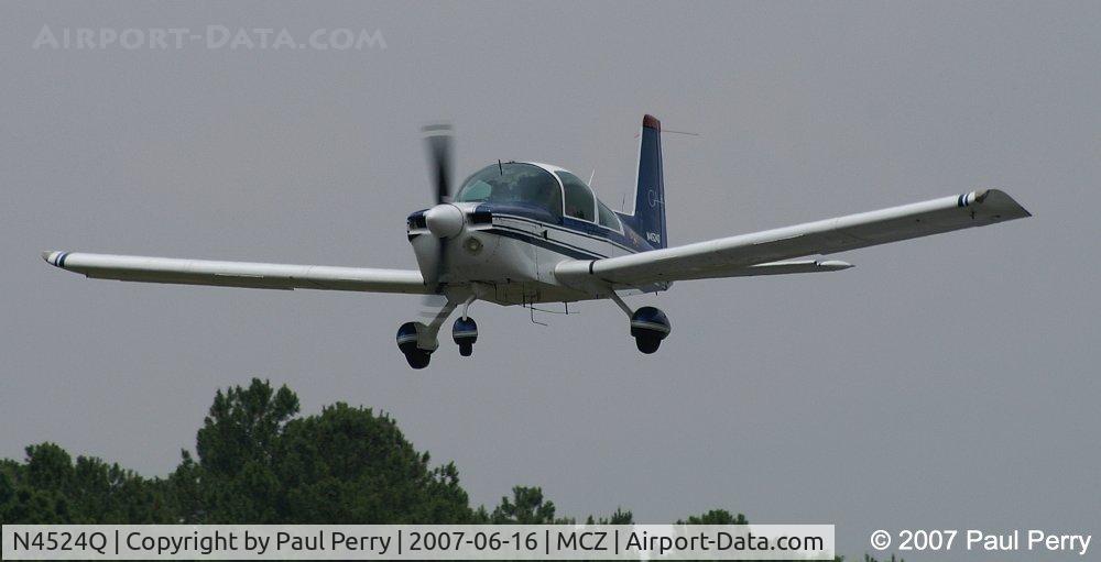 N4524Q, 1979 Gulfstream American Corp AA-5B C/N AA5B1106, Here she comes, staying low