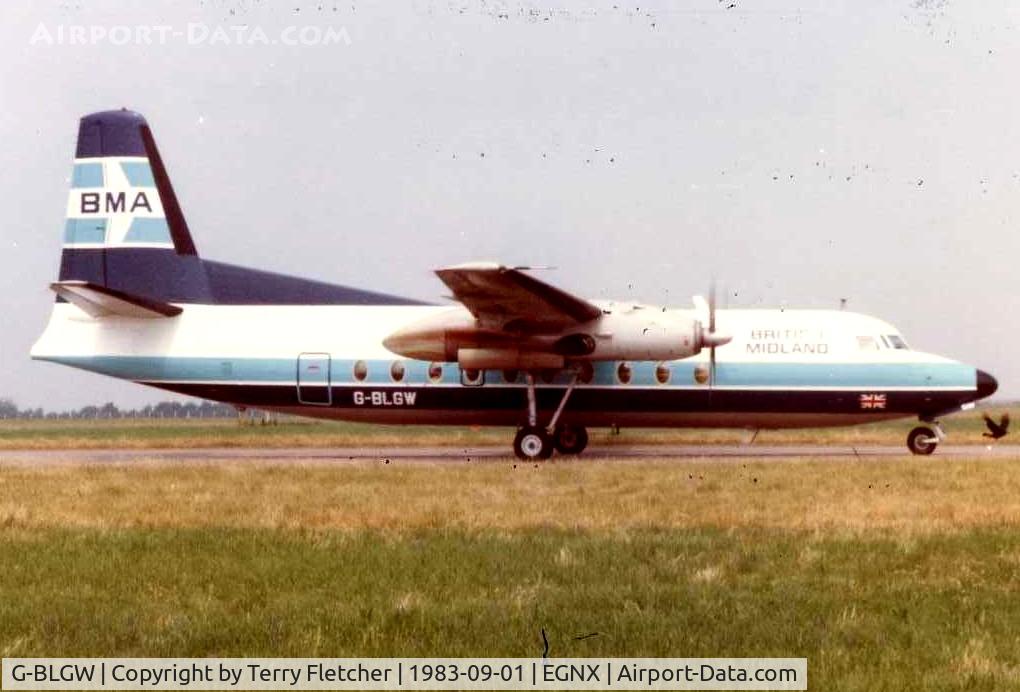 G-BLGW, 1963 Fokker F-27-200 Friendship C/N 10231, British Midland FK27  was WFU in 1994