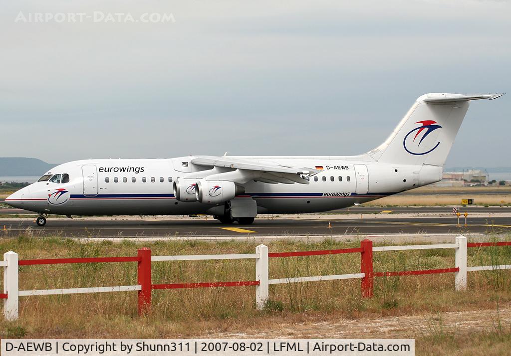 D-AEWB, 1990 British Aerospace BAe.146-300 C/N E3183, Line up rwy 31R for departure