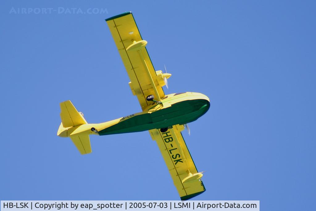 HB-LSK, 1976 STOL Aircraft UC-1 Twin Bee C/N 018, STOL AIRCRAFT CORP. UC-1 landing on Lake of Brienz