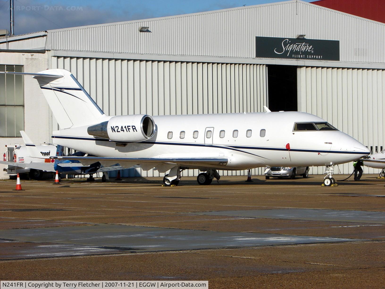 N241FR, 1992 Canadair Challenger 601-3A (CL-600-2B16) C/N 5102, Challenger at Luton