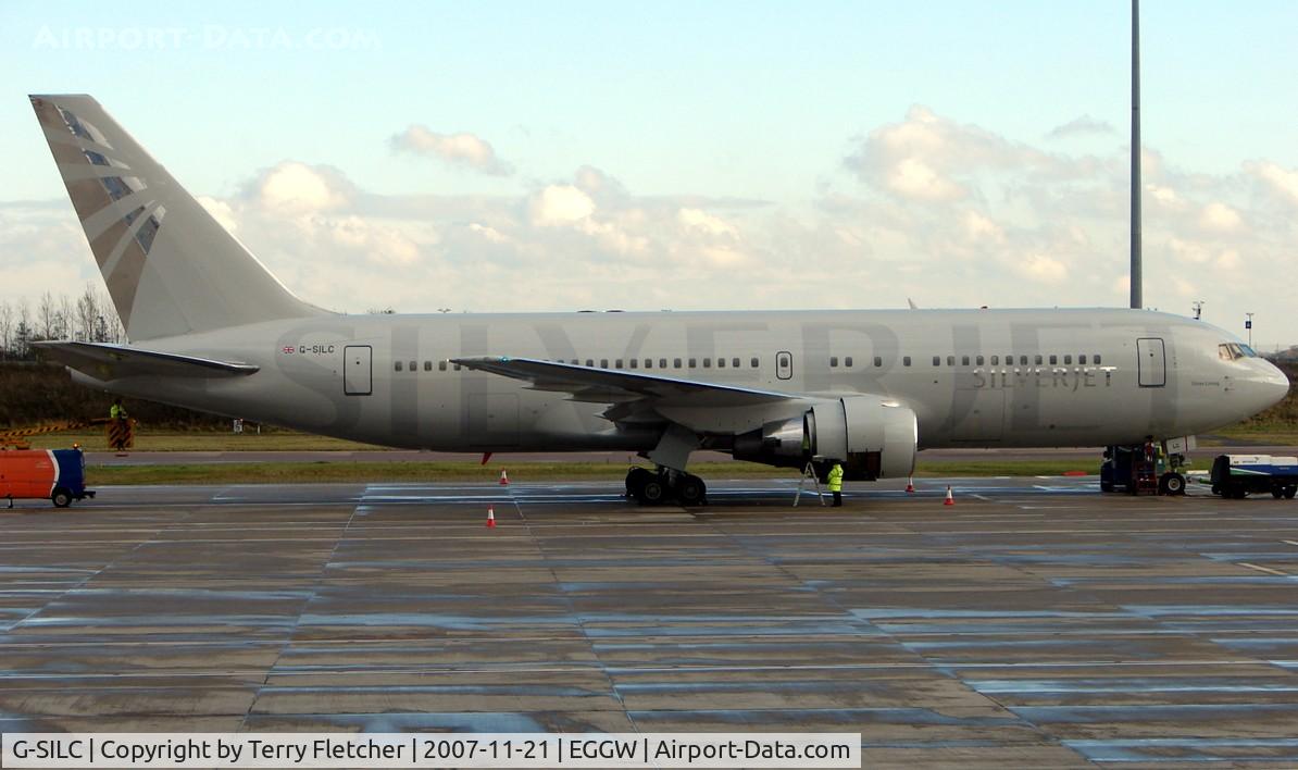 G-SILC, 1990 Boeing 767-204/ER C/N 24736, The third addition to the Silverjet fleet wears additional silver flashes on the tail