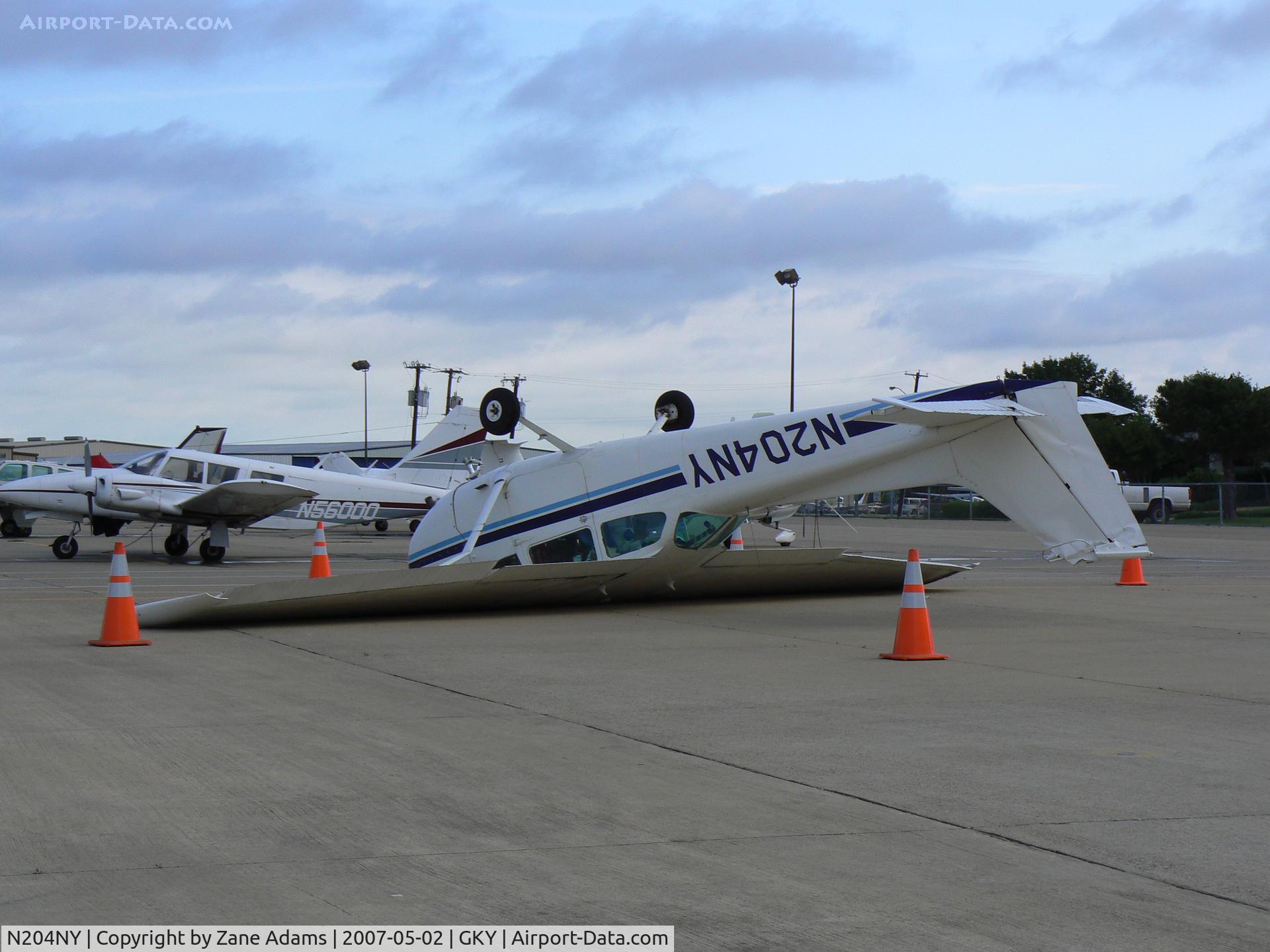 N204NY, 1975 Cessna 172M C/N 17265660, Damaged in Thunderstorm while on the ramp