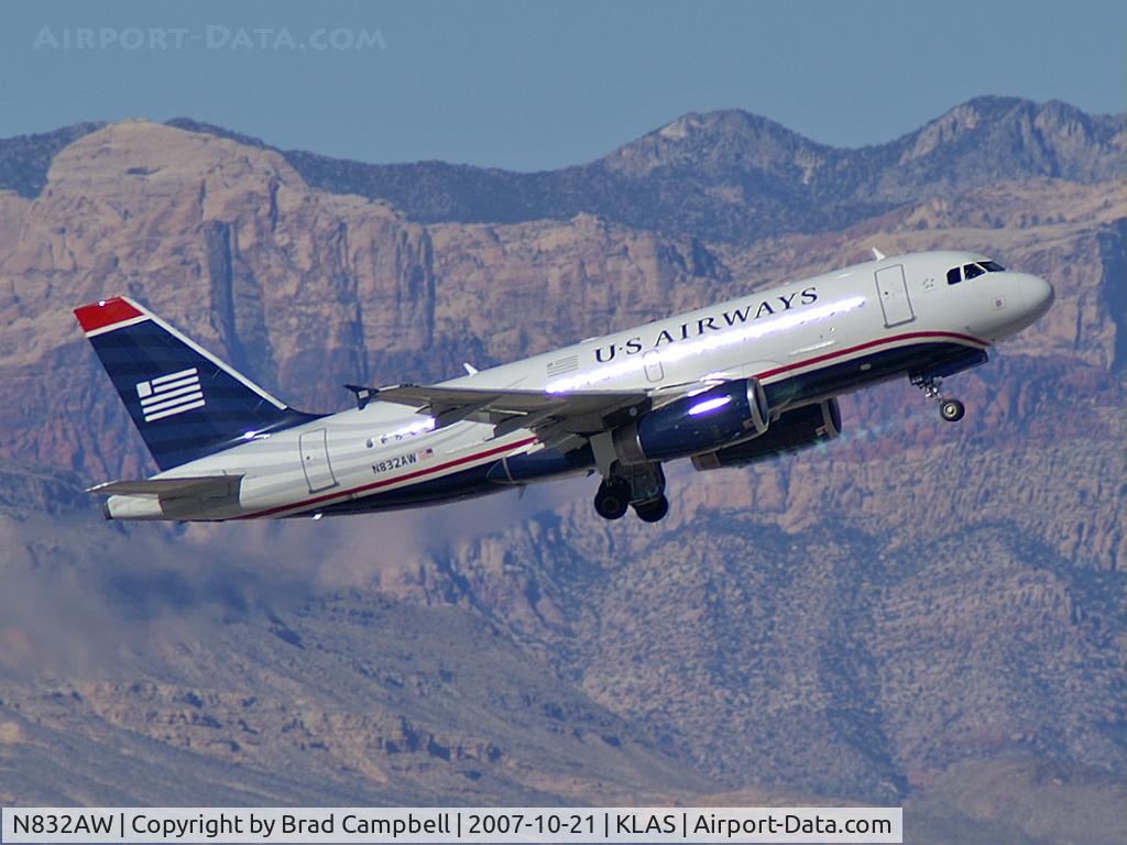 N832AW, 2001 Airbus A319-132 C/N 1643, US Airways / 2001 Airbus Industrie A319-132