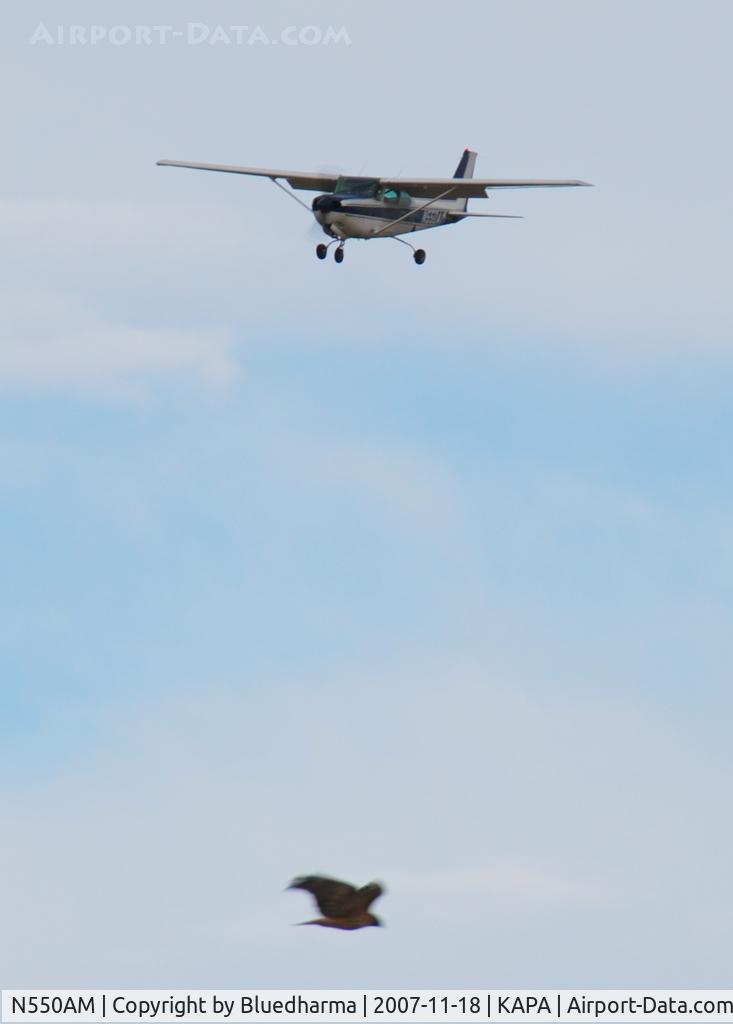 N550AM, 1980 Cessna 172RG Cutlass RG C/N 172RG0702, Touch and Go on 17R while a hawk flies by.