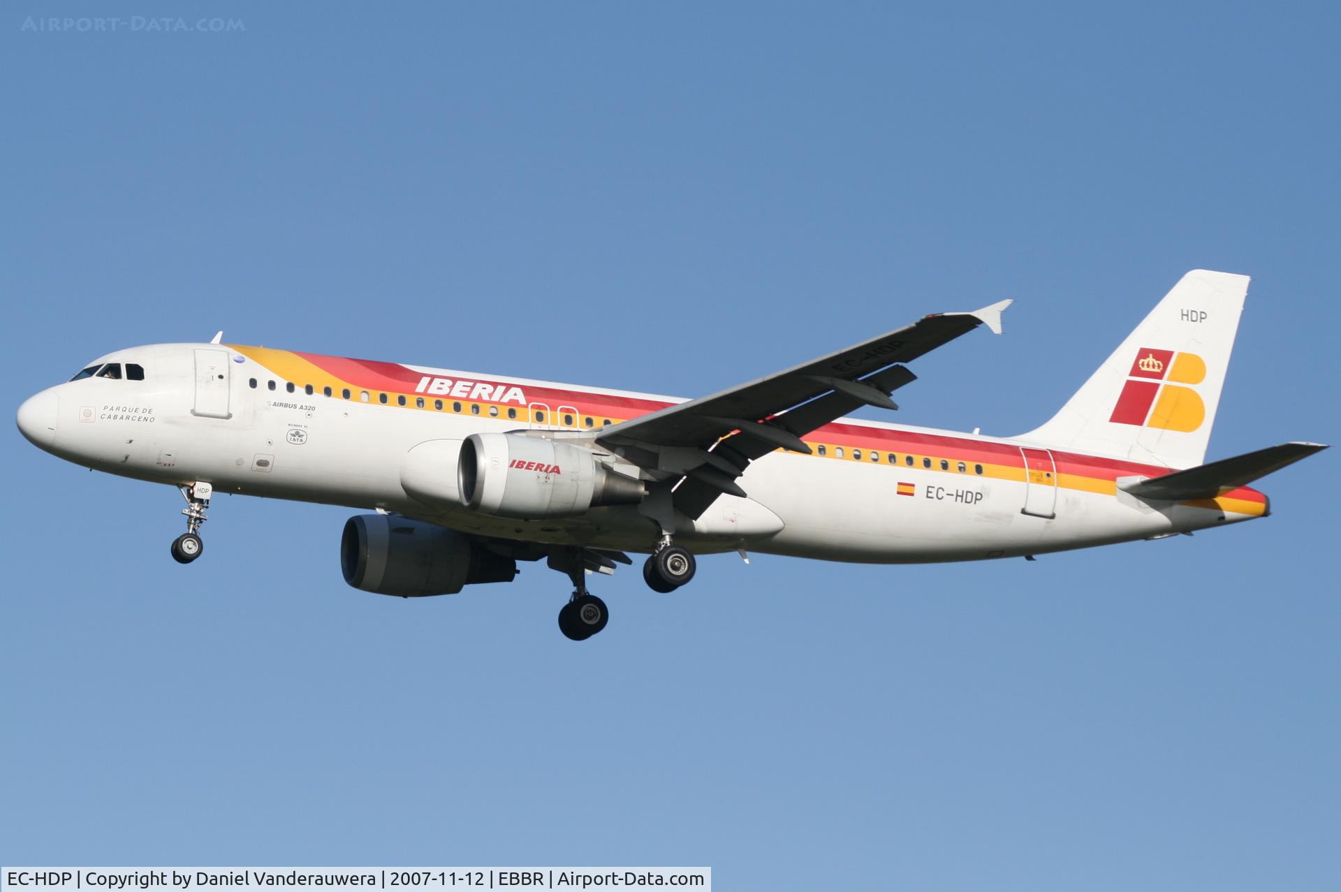 EC-HDP, 1999 Airbus A320-214 C/N 1101, arrival of flight IB3206 to rwy 25L