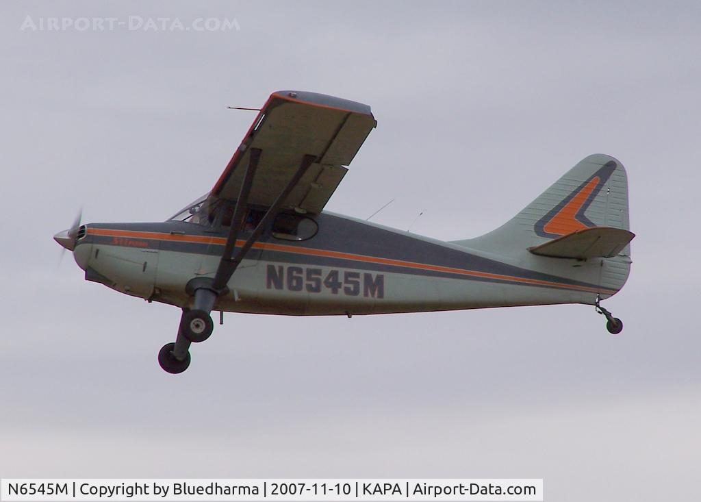 N6545M, 1948 Stinson 108-3 Voyager C/N 108-4545, Approach to 17L