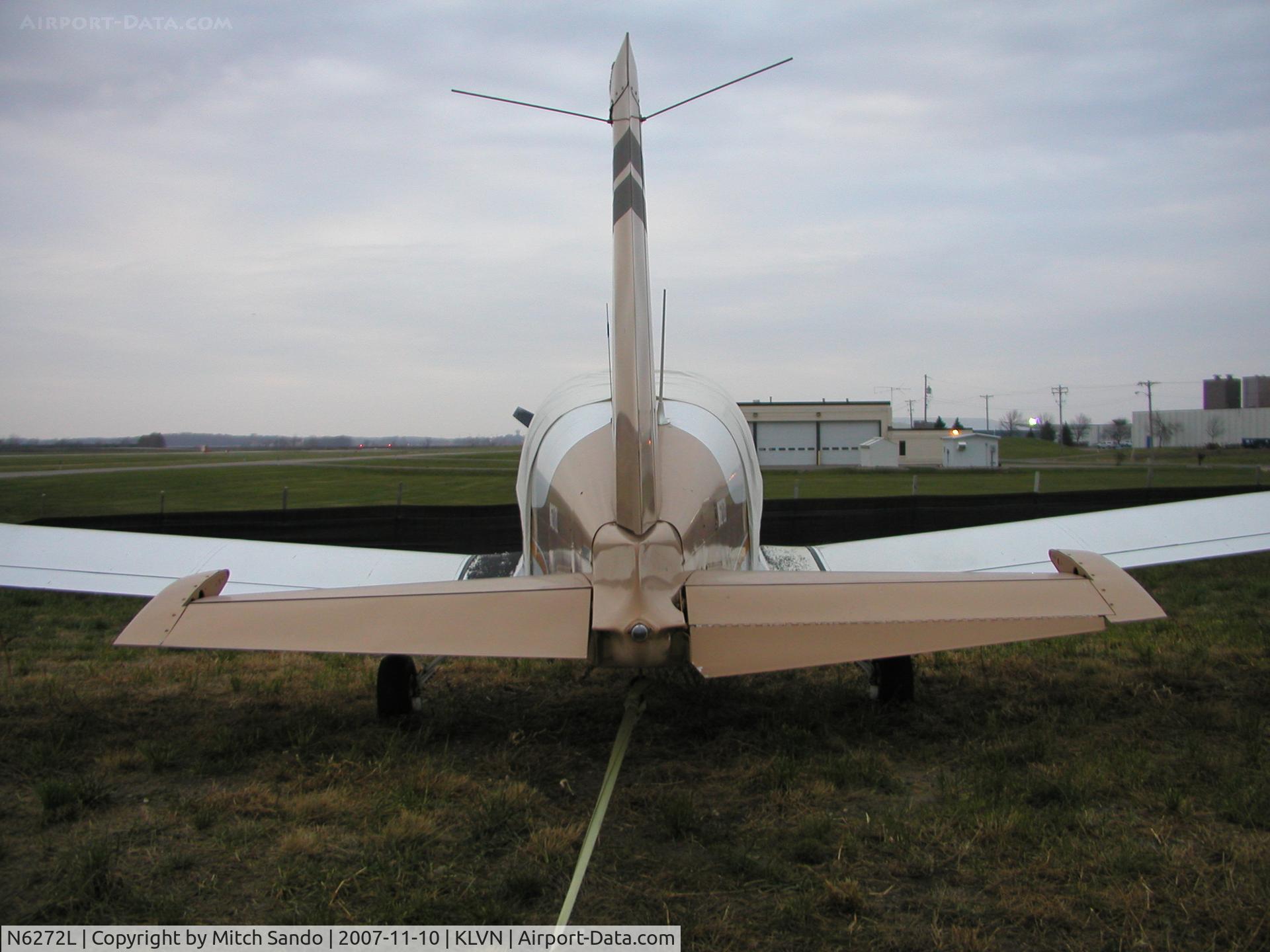 N6272L, 1972 Grumman American AA-1B Trainer C/N AA1B-0072, Tied down at Airlake.