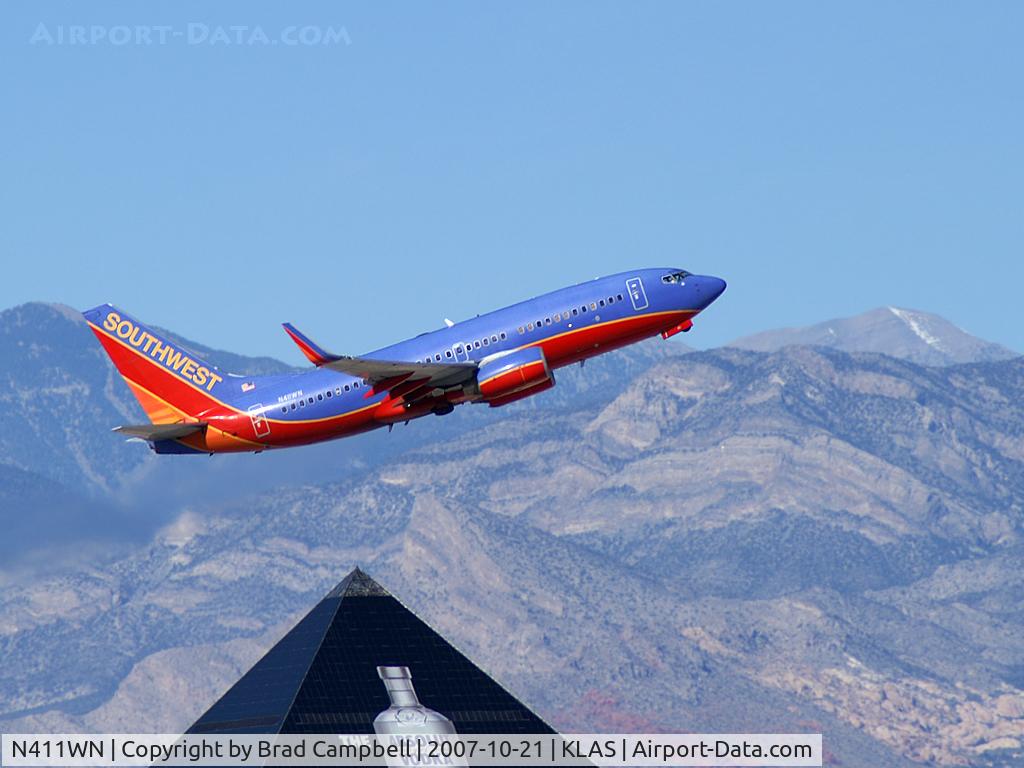 N411WN, 2001 Boeing 737-7H4 C/N 29821, Southwest Airlines / 2001 Boeing 737-7H4