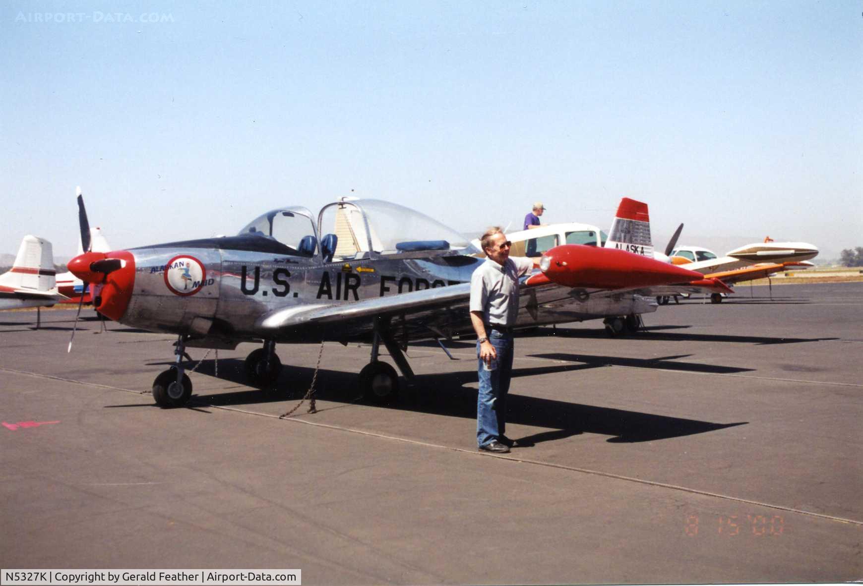 N5327K, 1950 Ryan Navion B C/N NAV-4-2227B, This was never a military bird, but it has a sharp paint job.  And the clear canopy is a very nice addition