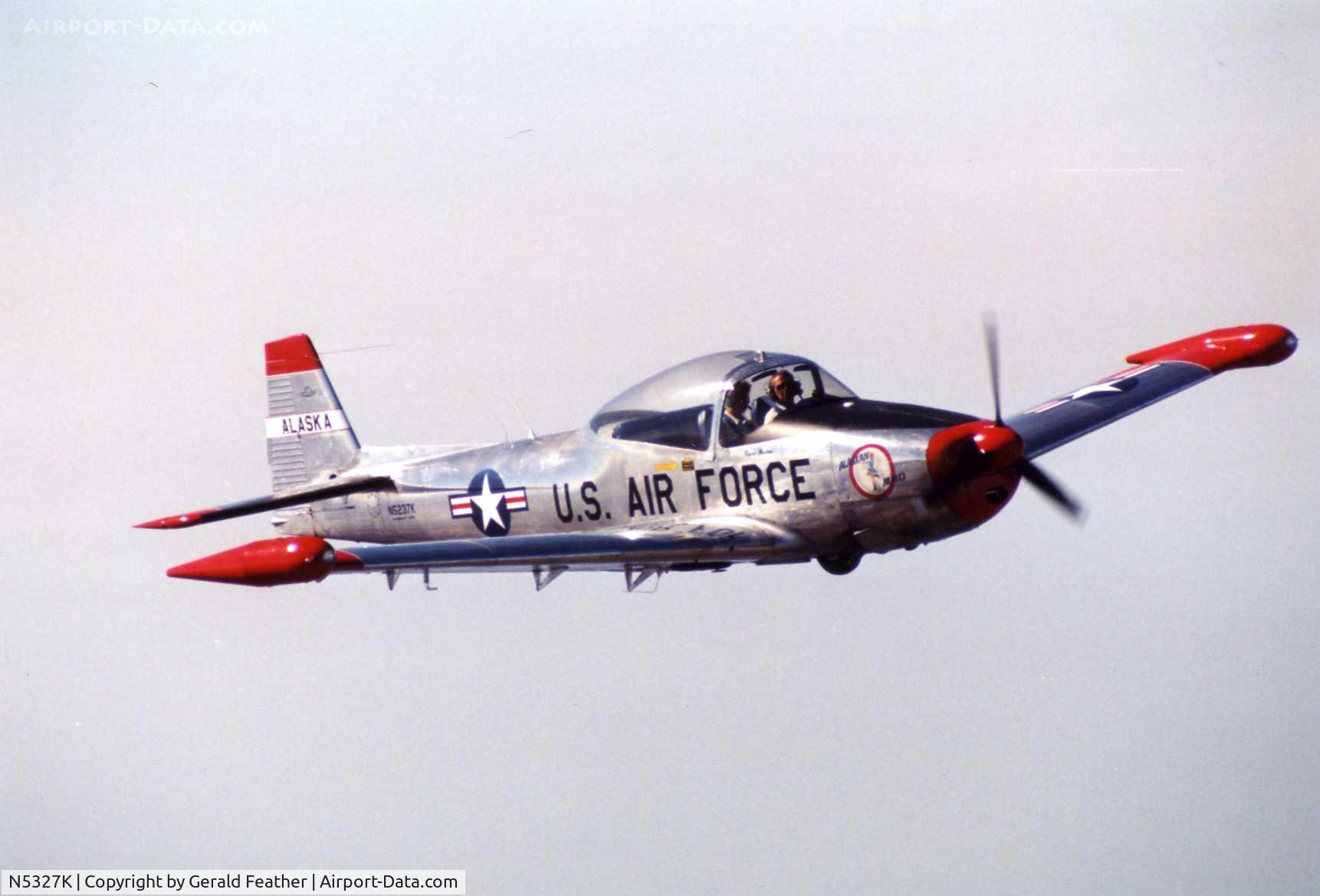 N5327K, 1950 Ryan Navion B C/N NAV-4-2227B, This was never a military bird, but it has a sharp paint job.  And the clear canopy is a very nice addition